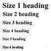 headings